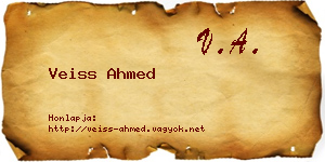 Veiss Ahmed névjegykártya